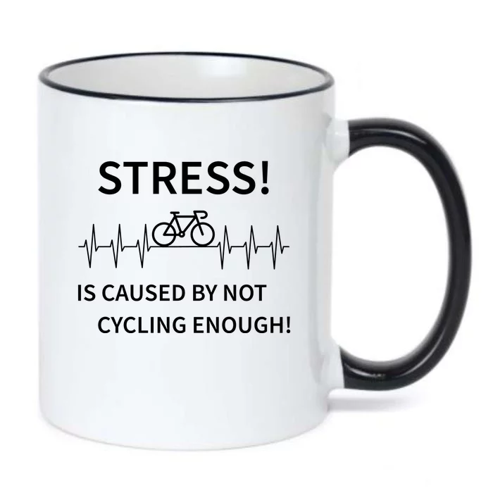 Stress Is Caused By Not Cycling Enough Black Color Changing Mug