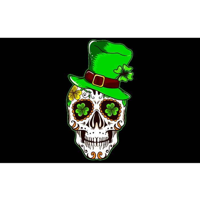 Sugar Irish Clover Skull St Patricks Day Bumper Sticker