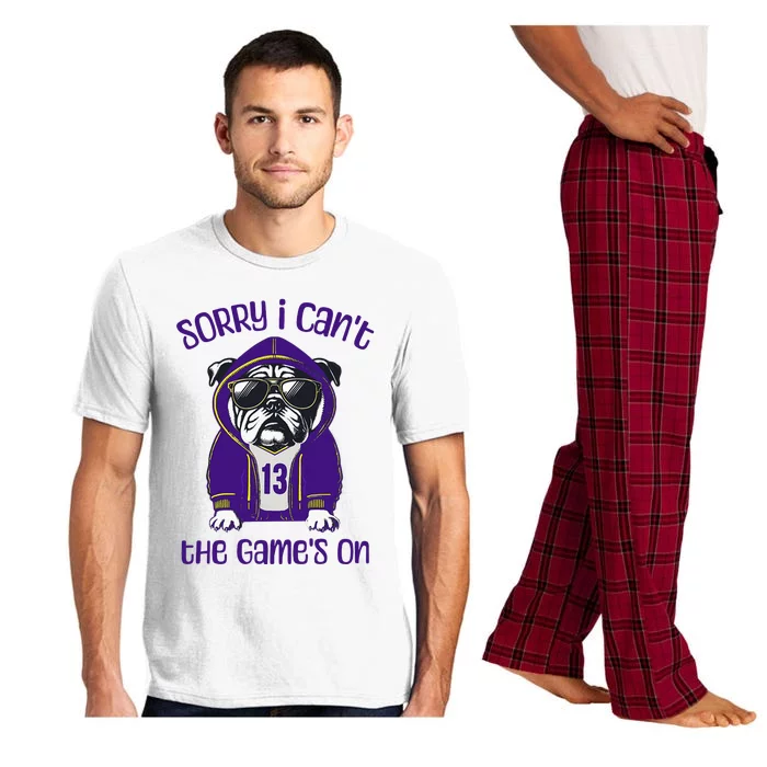 Sorry I CanT The GameS On Cute Bulldog Pajama Set