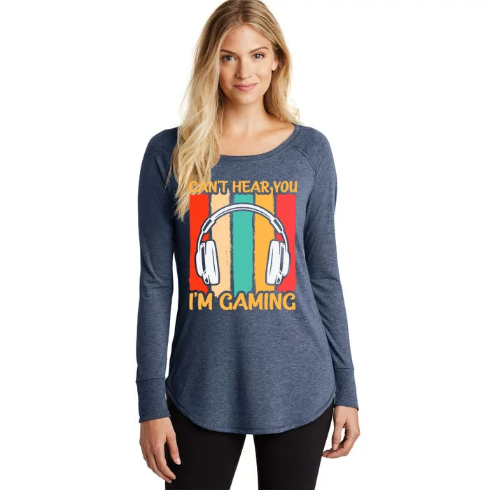 Sorry I Can't Hear You I'm Gaming Funny Gamer Gaming Funny Gift Women's Perfect Tri Tunic Long Sleeve Shirt