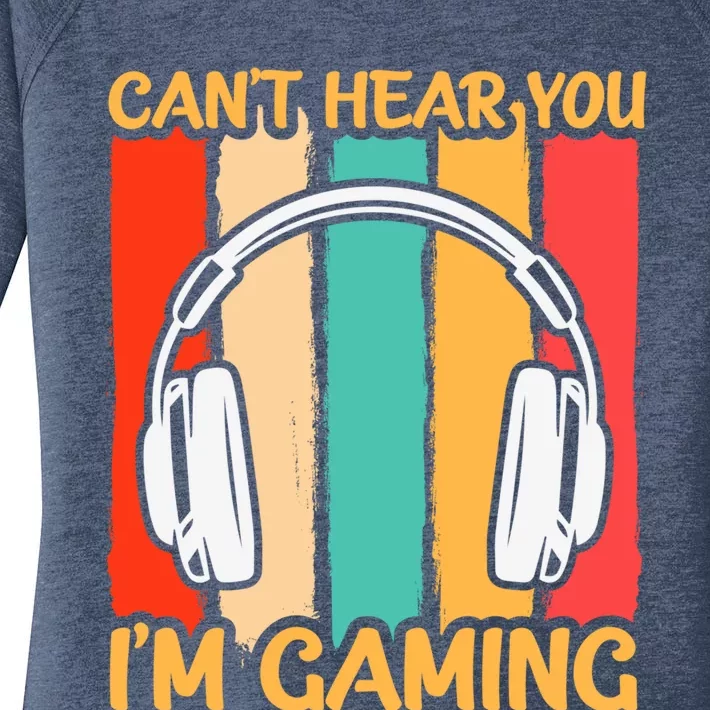 Sorry I Can't Hear You I'm Gaming Funny Gamer Gaming Funny Gift Women's Perfect Tri Tunic Long Sleeve Shirt