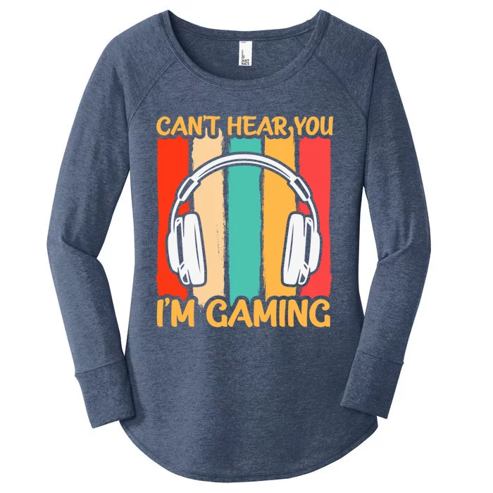 Sorry I Can't Hear You I'm Gaming Funny Gamer Gaming Funny Gift Women's Perfect Tri Tunic Long Sleeve Shirt