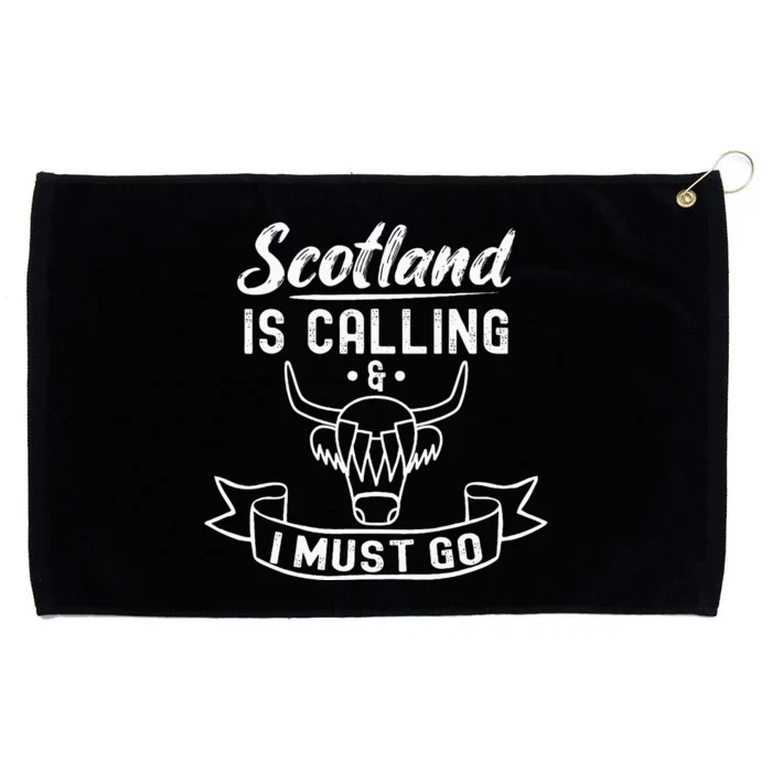 Scotland Is Calling And I Must Go Funny Scottish Grommeted Golf Towel