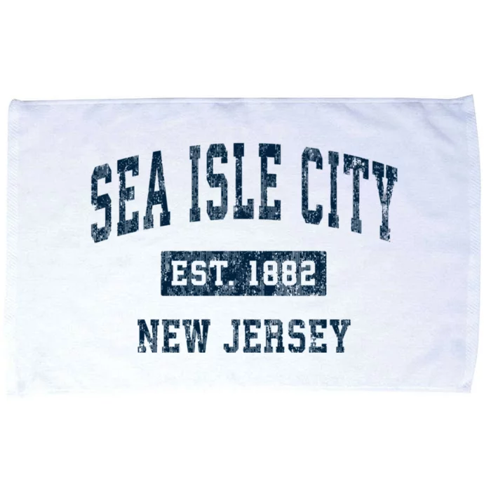 Sea Isle City New Jersey Nj Vintage Sports Microfiber Hand Towel