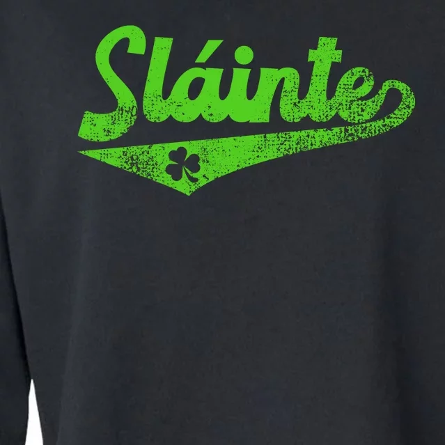 Slainte Irish Cheers Cropped Pullover Crew