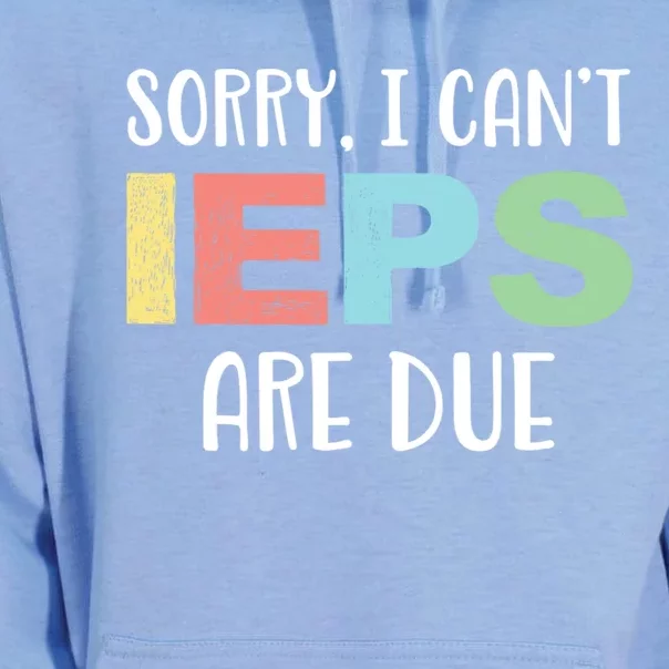 Sorry I Cant Ieps Are Due Cute Elementary Teacher Iep Unisex Surf Hoodie