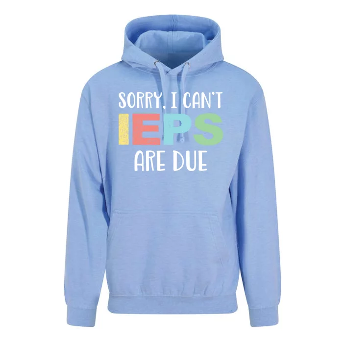 Sorry I Cant Ieps Are Due Cute Elementary Teacher Iep Unisex Surf Hoodie