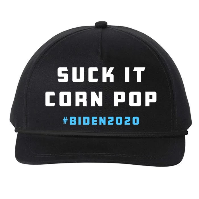 Suck It Corn Pop Joe Biden 2020 Funny Political Gift Snapback Five-Panel Rope Hat