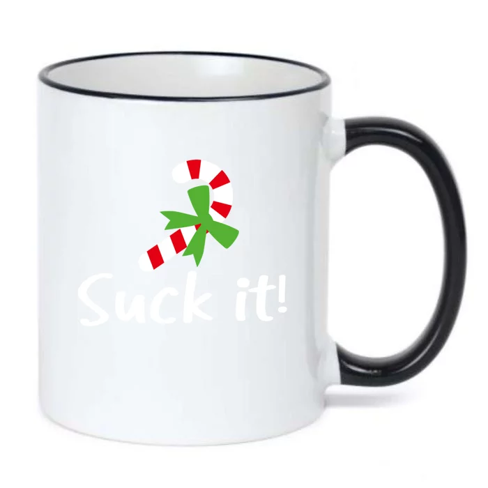 Suck It Candy Cane Christmas Great Gift Black Color Changing Mug