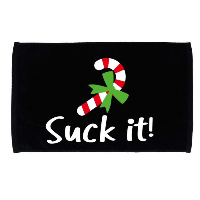 Suck It Candy Cane Christmas Great Gift Microfiber Hand Towel