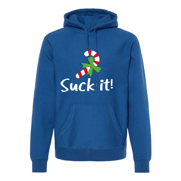 Suck It Candy Cane Christmas Great Gift Premium Hoodie