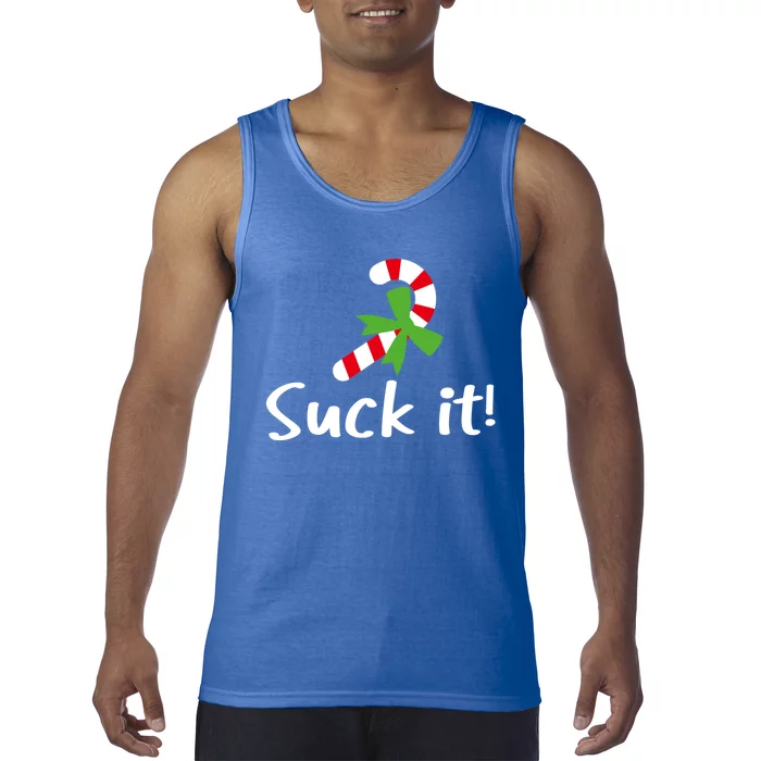 Suck It Candy Cane Christmas Great Gift Tank Top