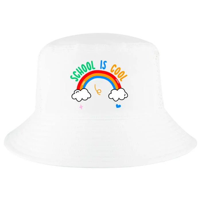 School Is Cool Rainbow Fun Retro Cool Comfort Performance Bucket Hat