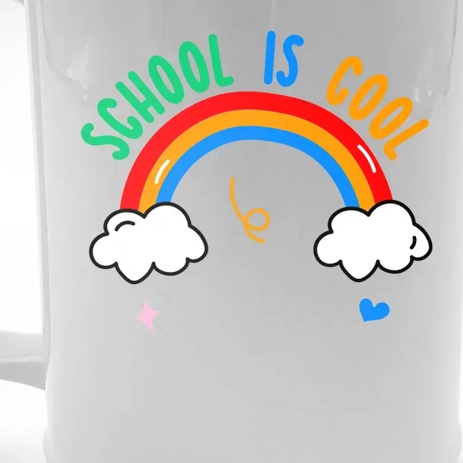 School Is Cool Rainbow Fun Retro Front & Back Beer Stein