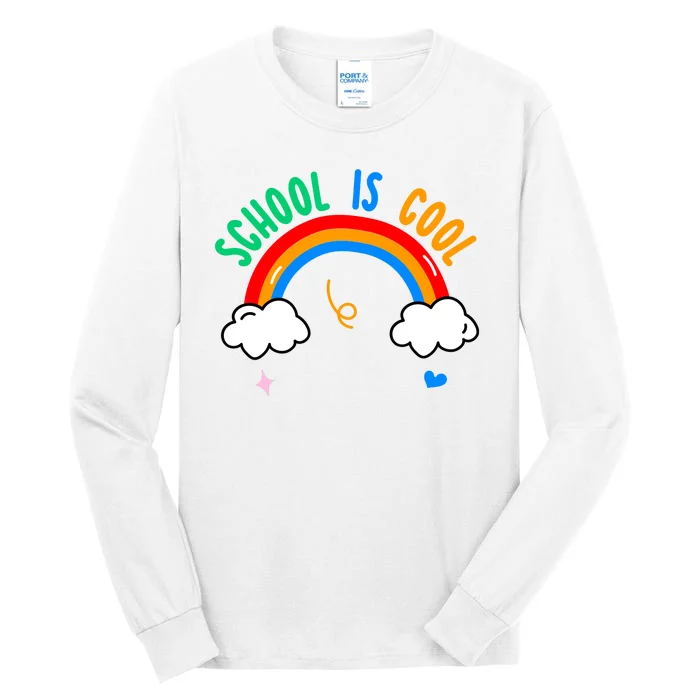 School Is Cool Rainbow Fun Retro Tall Long Sleeve T-Shirt