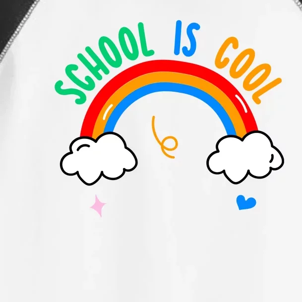 School Is Cool Rainbow Fun Retro Toddler Fine Jersey T-Shirt