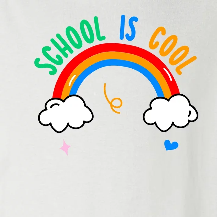 School Is Cool Rainbow Fun Retro Toddler Long Sleeve Shirt