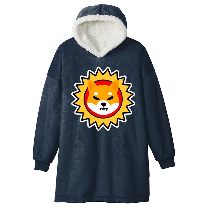 Shiba Inu Coin Star Logo Hooded Wearable Blanket