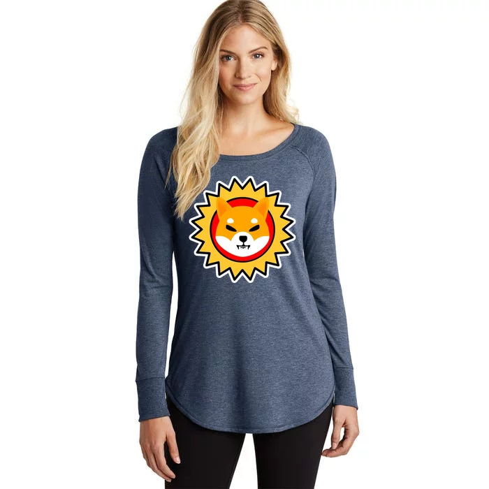 Shiba Inu Coin Star Logo Women's Perfect Tri Tunic Long Sleeve Shirt