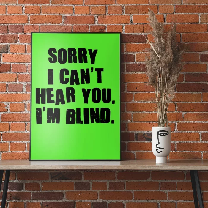 Sorry I Can' Hear You I'm Blind Poster