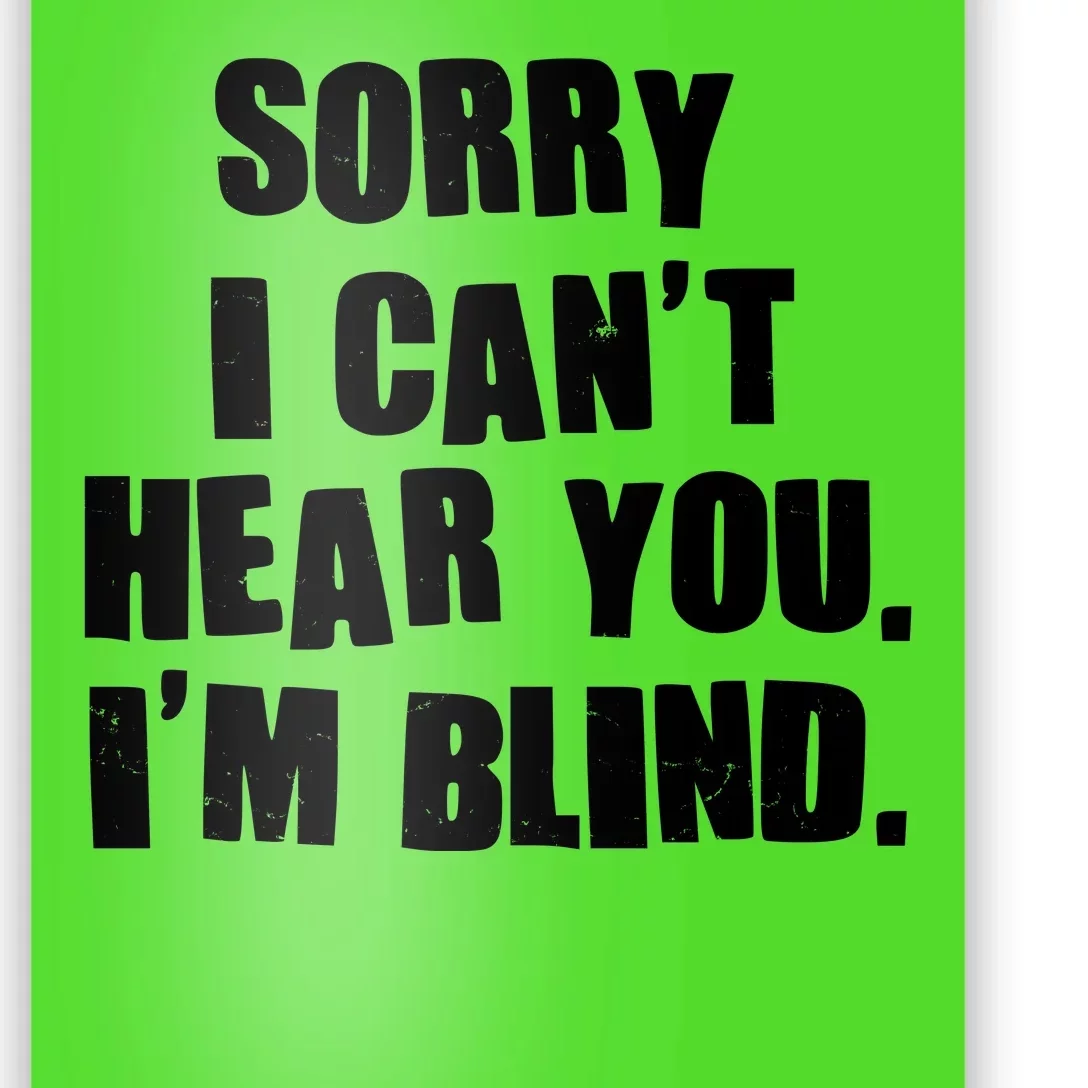 Sorry I Can' Hear You I'm Blind Poster