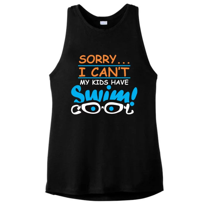 Sorry I Cant My Have Swim Team Mom Funny Swimming Gift Ladies Tri-Blend Wicking Tank