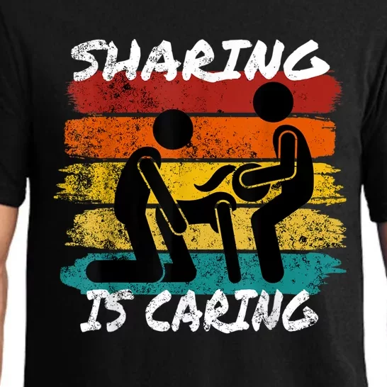 Sharing Is Caring Threesome Sex Polyamory Swingers Pajama Set