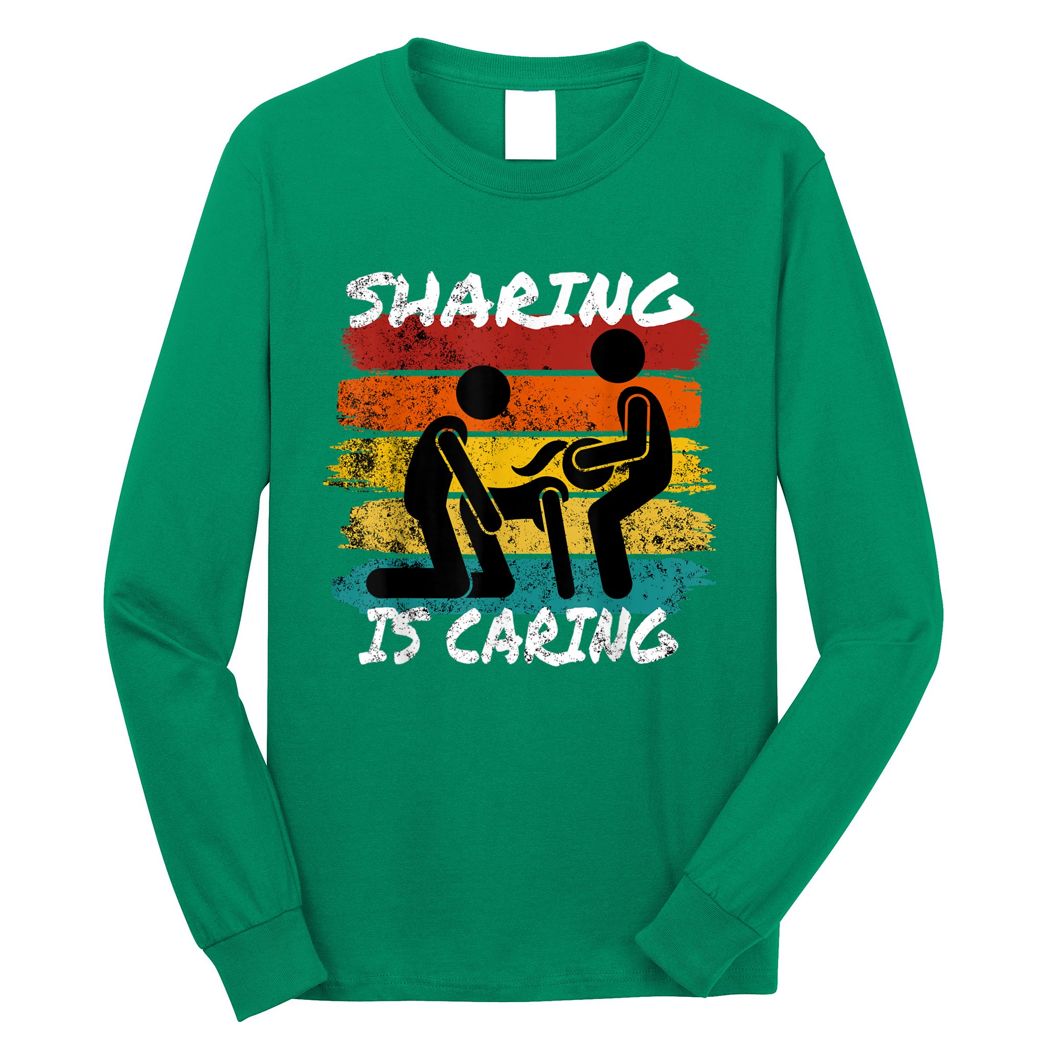 Sharing Is Caring Threesome Sex Polyamory Swingers Long Sleeve Shirt TeeShirtPalace photo