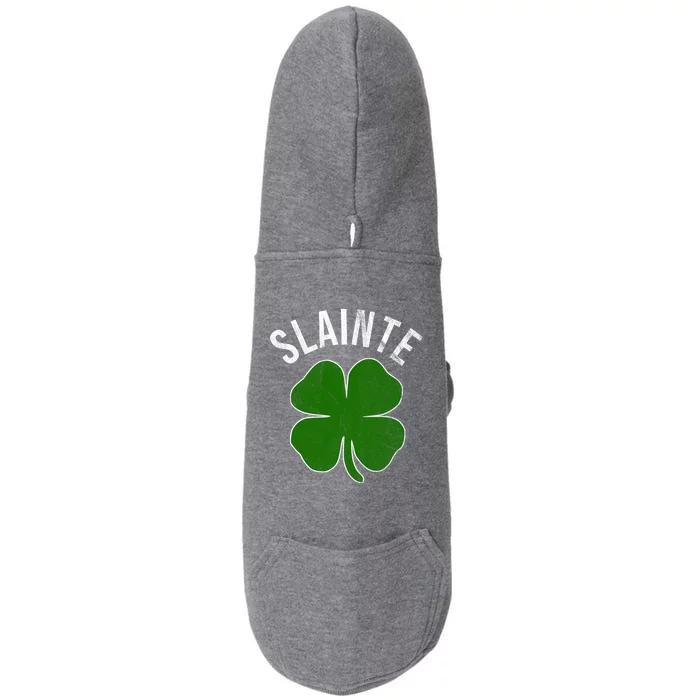 Slainte Irish Clover St Patrick's Day Doggie 3-End Fleece Hoodie