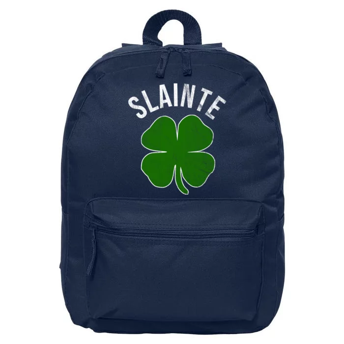 Slainte Irish Clover St Patrick's Day 16 in Basic Backpack