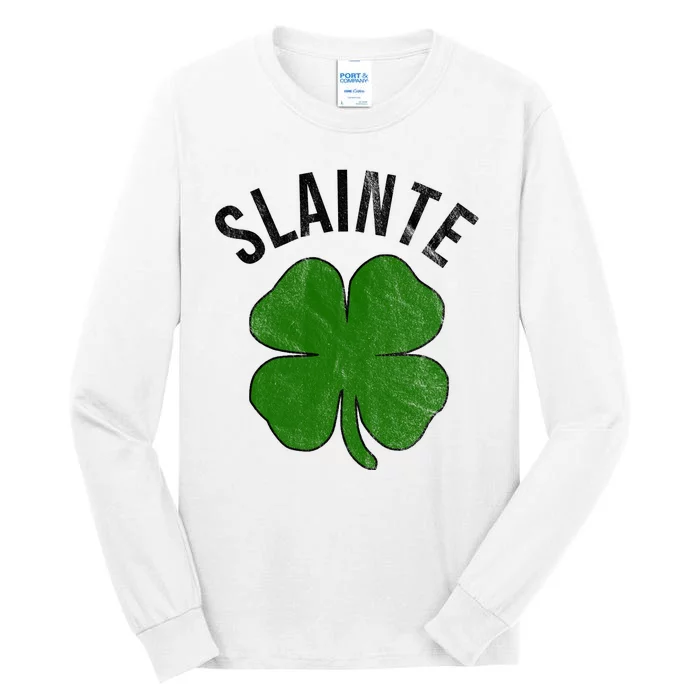 Slainte Irish Clover St Patrick's Day Tall Long Sleeve T-Shirt