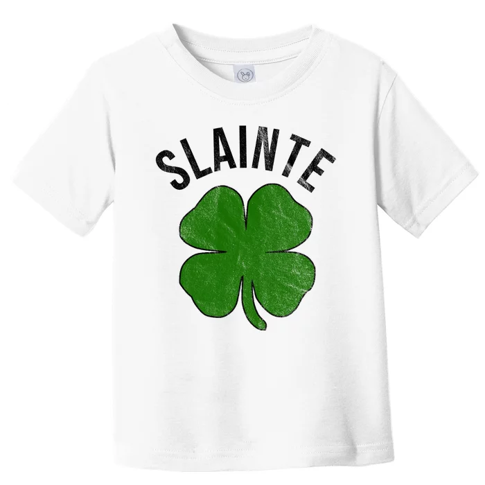 Slainte Irish Clover St Patrick's Day Toddler T-Shirt