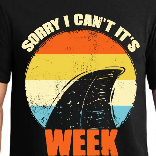 Sorry I CanT ItS Week Funny Shark Gift Great Gift Great Gift Pajama Set