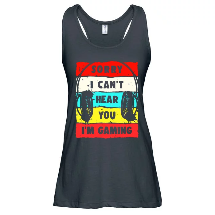 Sorry I CanT Hear You IM Gaming Ladies Essential Flowy Tank