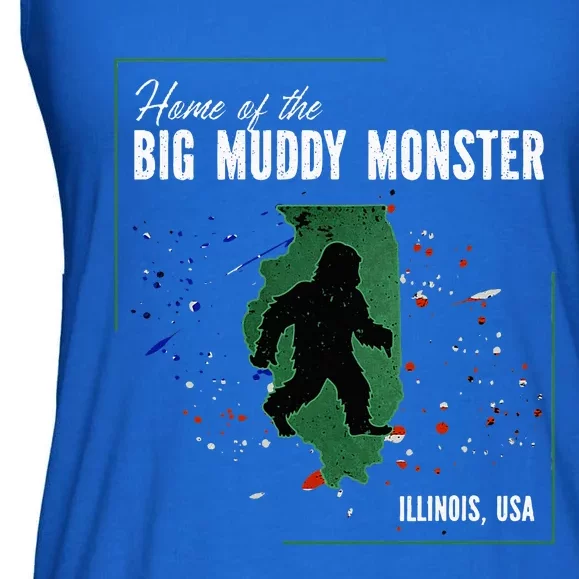 Supernatural Illinois Cryptid Home Of Big Muddy Monster Ladies Essential Flowy Tank