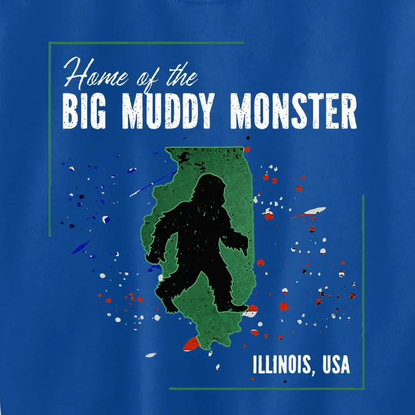 Supernatural Illinois Cryptid Home Of Big Muddy Monster Kids Sweatshirt