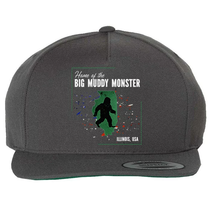 Supernatural Illinois Cryptid Home Of Big Muddy Monster Wool Snapback Cap