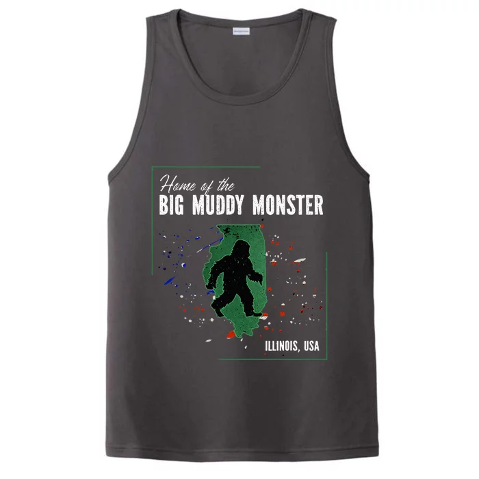 Supernatural Illinois Cryptid Home Of Big Muddy Monster Performance Tank