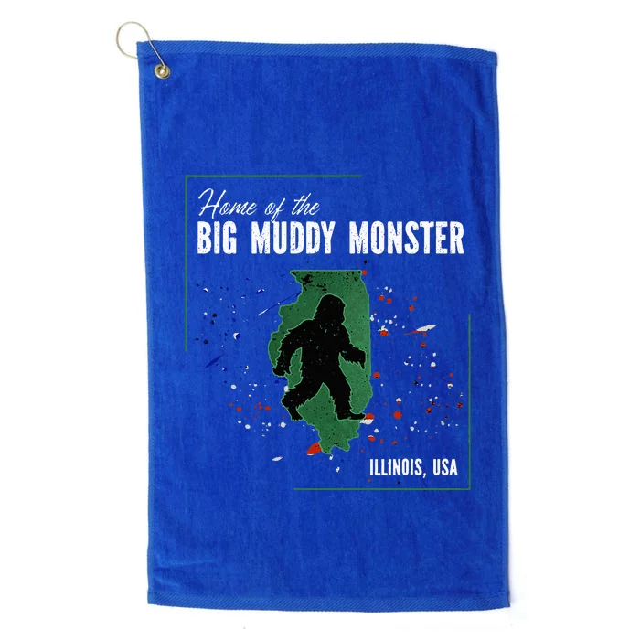 Supernatural Illinois Cryptid Home Of Big Muddy Monster Platinum Collection Golf Towel