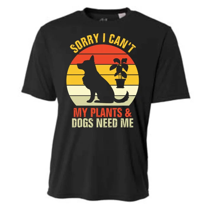 Sorry I Can't My Plants And Dogs Need Me Cooling Performance Crew T-Shirt