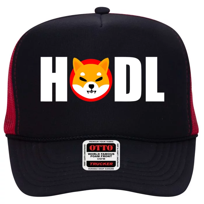 Shiba Inu Coin Crypto Token Shib Hodl Shiba Army High Crown Mesh Trucker Hat