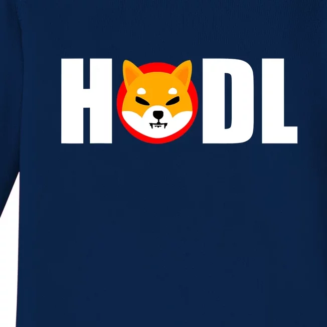 Shiba Inu Coin Crypto Token Shib Hodl Shiba Army Baby Long Sleeve Bodysuit