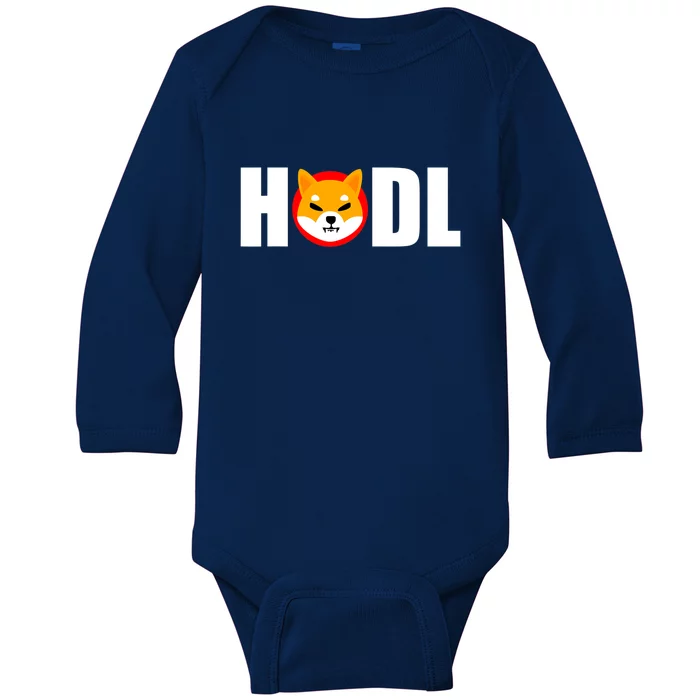 Shiba Inu Coin Crypto Token Shib Hodl Shiba Army Baby Long Sleeve Bodysuit