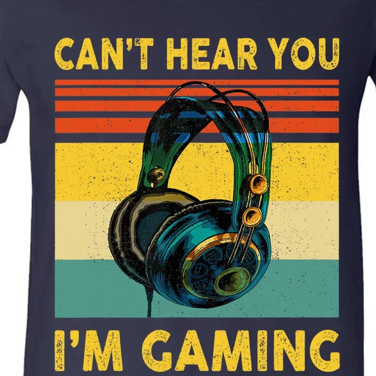 Sorry I Can't Hear You I'm Gaming Retro Gamer Gifts Boys V-Neck T-Shirt