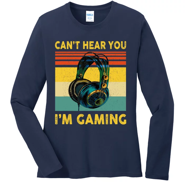 Sorry I Can't Hear You I'm Gaming Retro Gamer Gifts Boys Ladies Long Sleeve Shirt