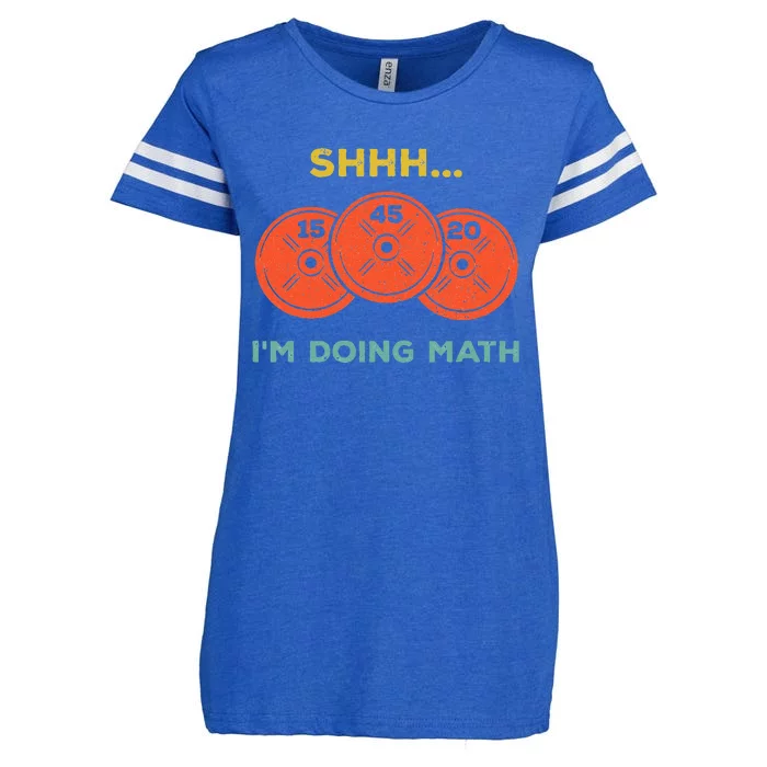 Shhh Im Doing Math Weight Lifting Gym Lover Motivation Enza Ladies Jersey Football T-Shirt