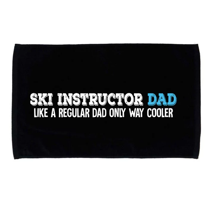 Ski Instructor Dad Gift Microfiber Hand Towel