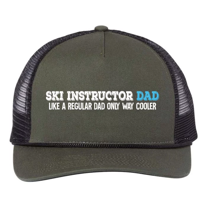 Ski Instructor Dad Gift Retro Rope Trucker Hat Cap