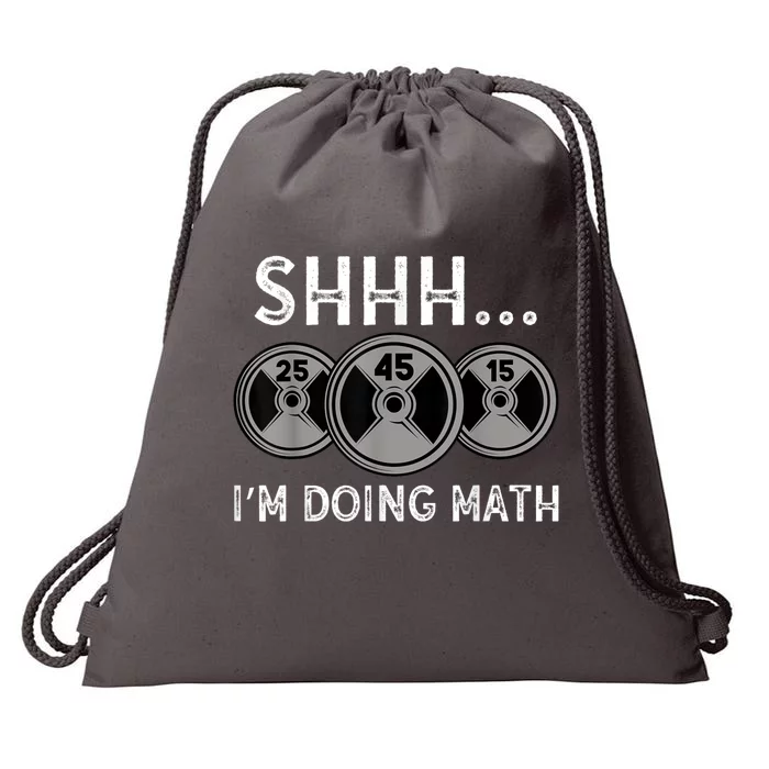 Shhh IM Doing Math Gym Fitness Math Funny Weightlifting Drawstring Bag