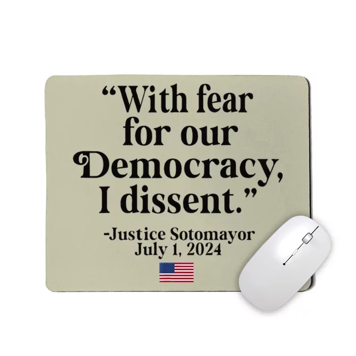 Scotus I Dissent Fear For Our Democracy Gifts Mousepad